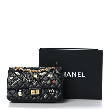 Chanel Aged Calfskin Lucky Charms 2.55 Reissue 225 Flap Black 10 of 10