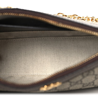 Gucci GG Supreme Monogram Textured Dollar Calfskin Web Small Ophidia GG Handbag Beige Ebony New Acero 5 of 11