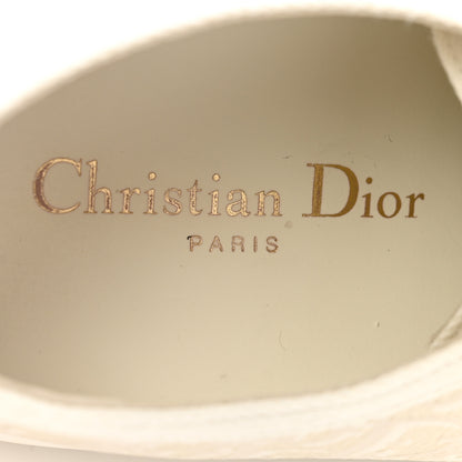 Christian Dior Calfskin Oblique Walk'N'Dior Low Top Sneakers 37 White Black 7 of 10
