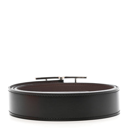 Hermes Box Togo 32mm Quentin Belt 95 Black Chocolate 2 of 8