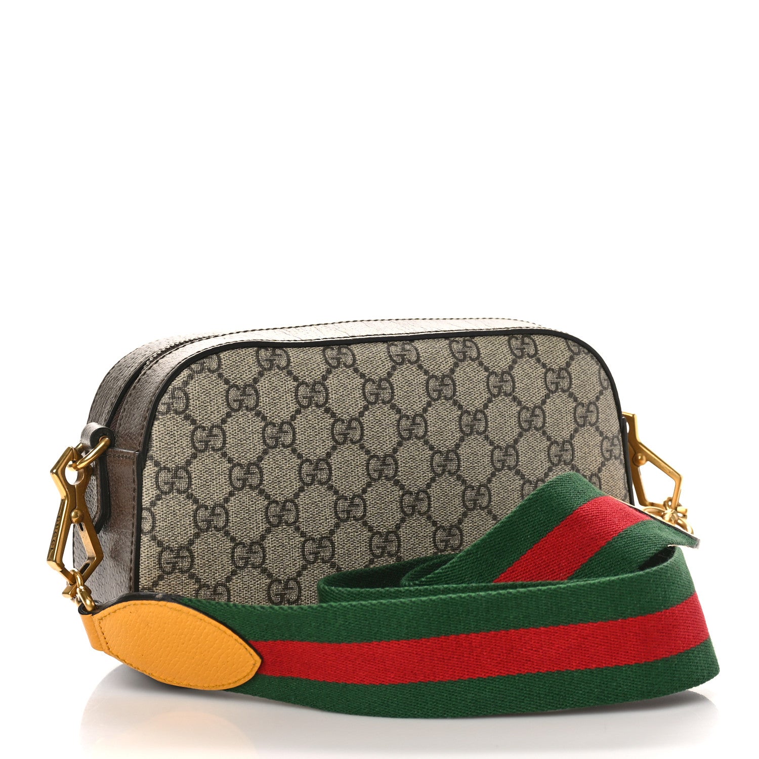 Gucci GG Supreme Monogram Web Neo Vintage Shoulder Bag Beige New Acero Crop 3 of 10