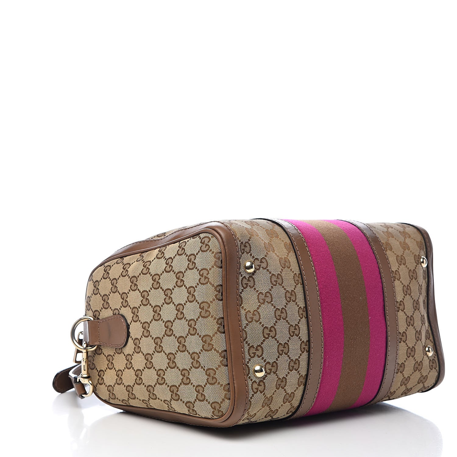Gucci Monogram Vintage Web Medium Boston Maple Brown 4 of 18