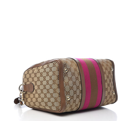 Gucci Monogram Vintage Web Medium Boston Maple Brown 4 of 18