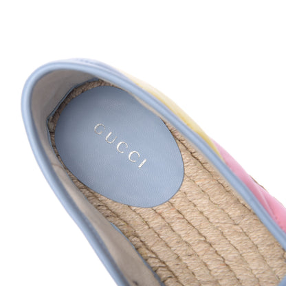 Gucci Nappa Matelasse Diagonal GG Marmont Espadrilles 36 Multicolor Pastel 8 of 11