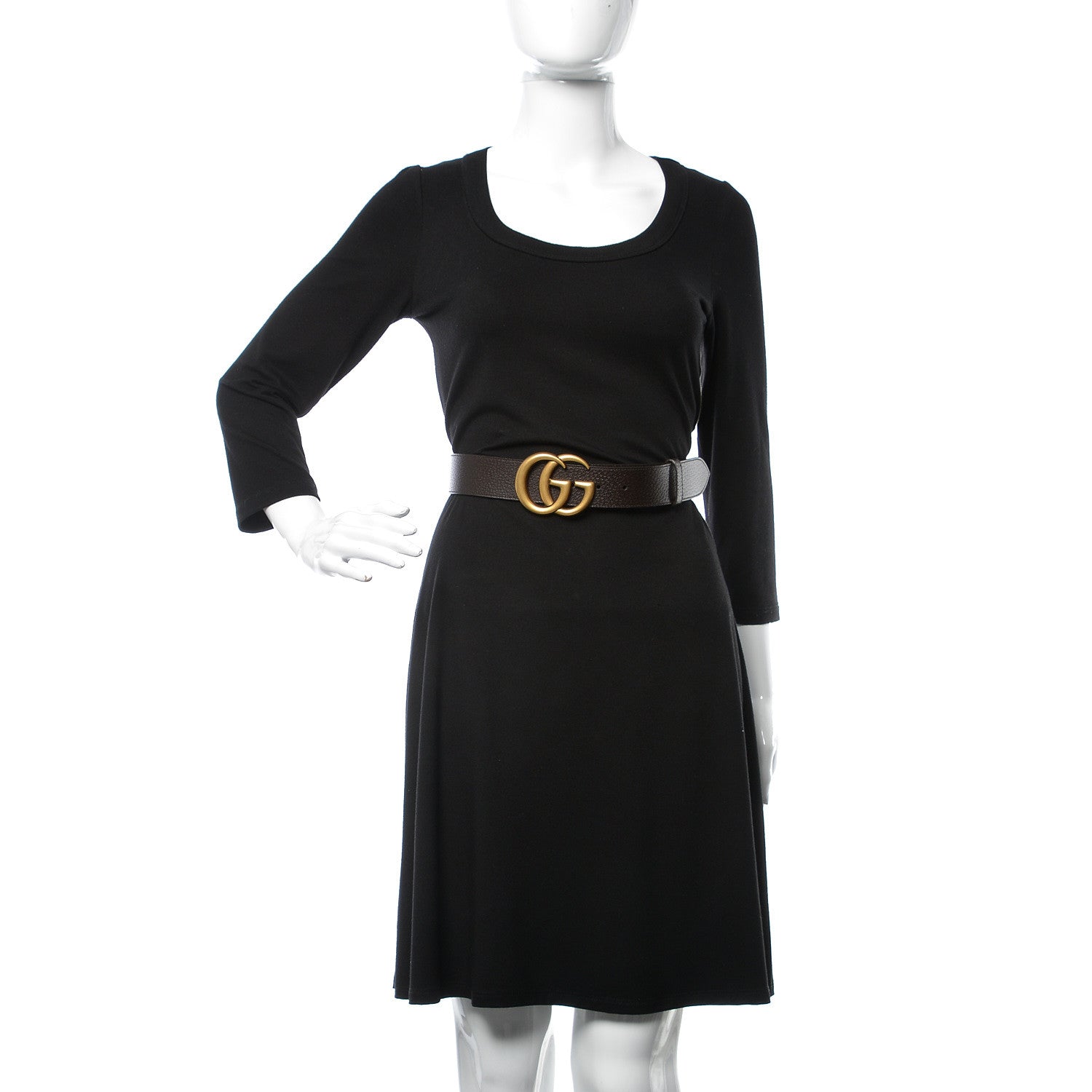 Gucci Textured Dollar Calfskin Double G 40mm Belt 95 38 Dark Cocoa 2 of 6