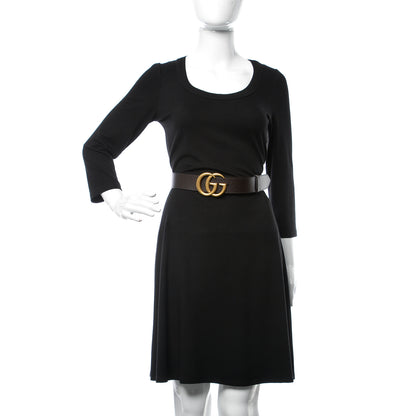 Gucci Textured Dollar Calfskin Double G 40mm Belt 95 38 Dark Cocoa 2 of 7