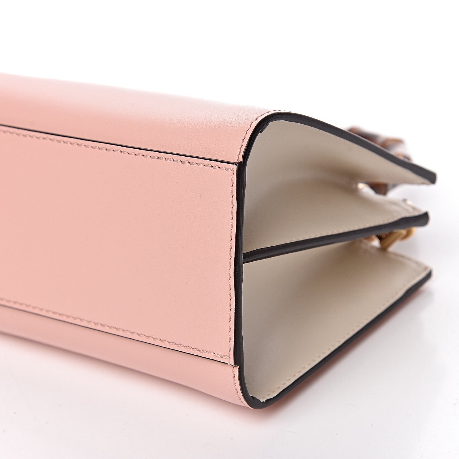 Gucci Nappa Bamboo Web Mini Nymphaea Top Handle Bag Perfect Pink Mystic White 9 of 16