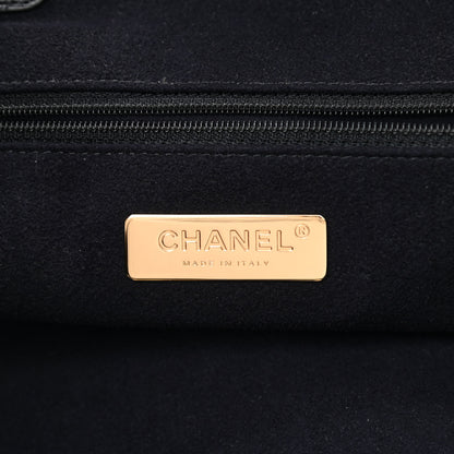 Chanel Calfskin Crocodile Embossed Large Cocodile Shopping Tote Black 6 of 10