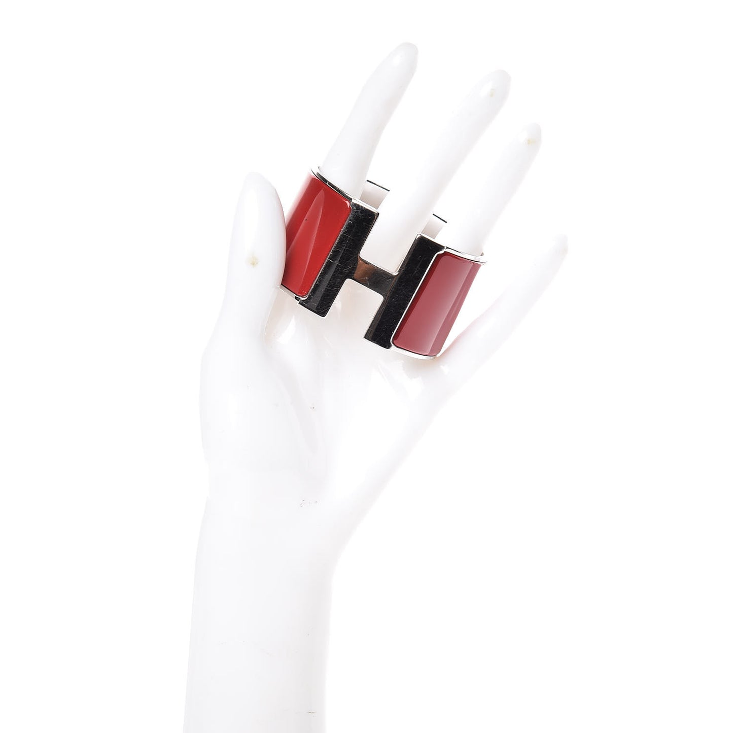 Enamel Extra Wide Clic Clac H Bracelet GM Red