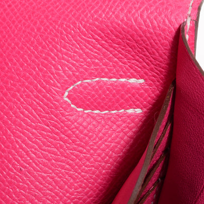 Hermes Epsom Kelly Longue Wallet Rose Tyrien 10 of 14
