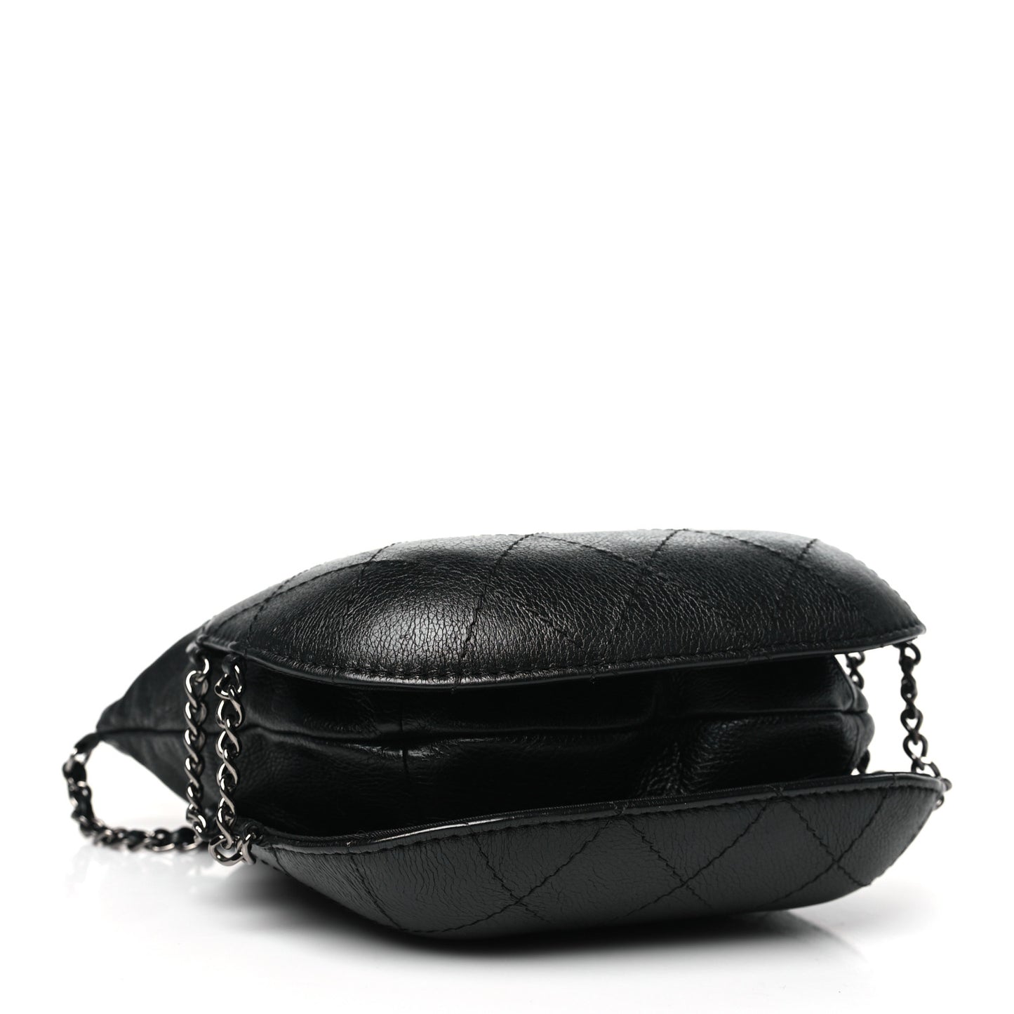 Calfskin Quilted Small Gabrielle Bucket Black