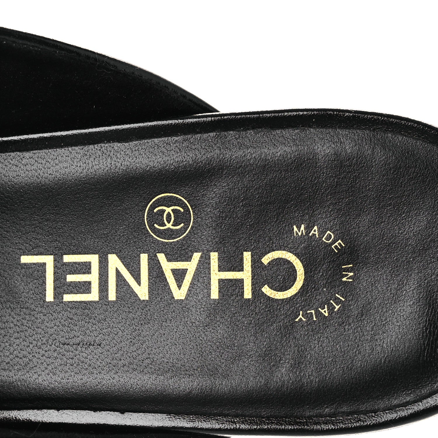 Chanel Shiny Calfskin Crystal CC Mules 41 Black 9 of 12