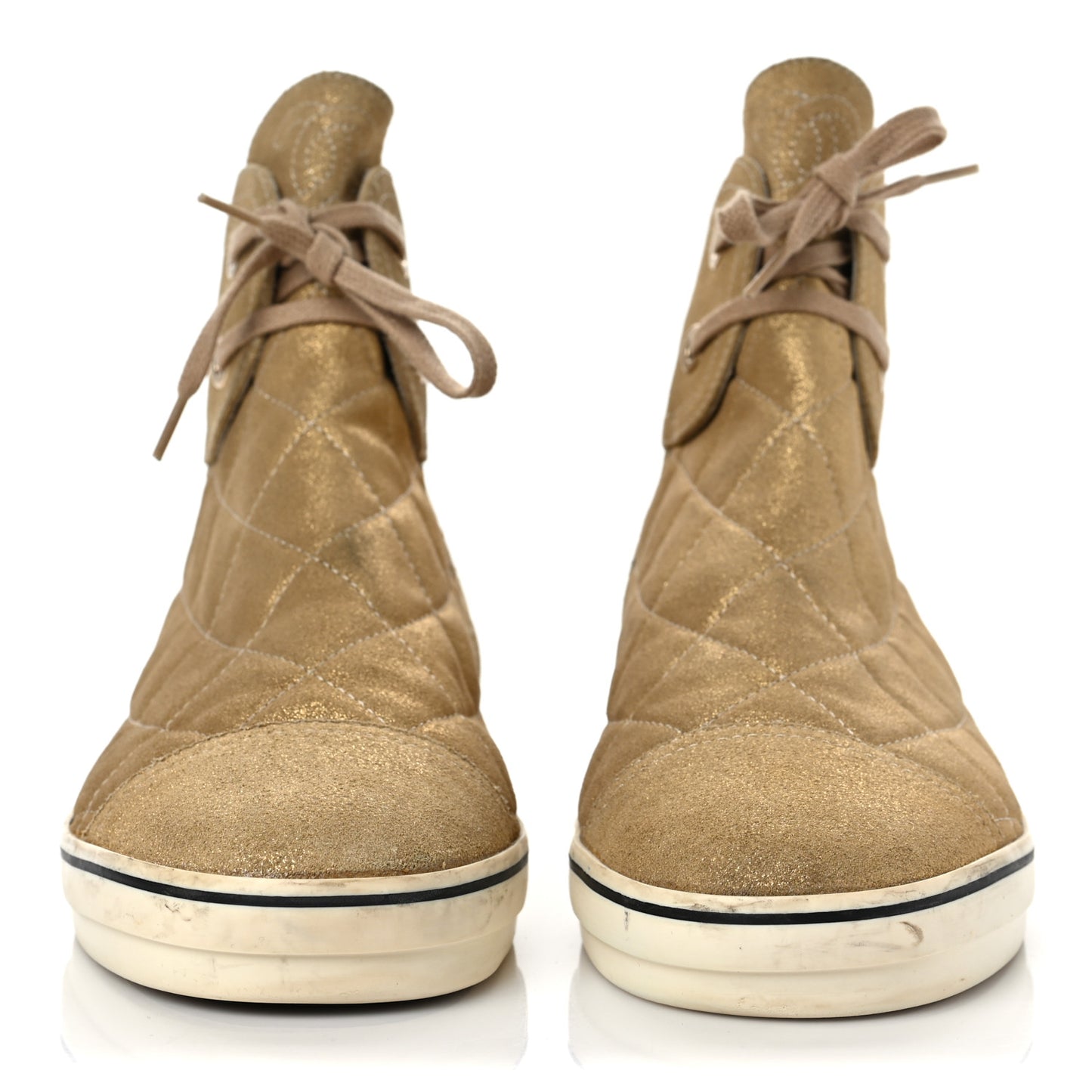 Quilted High Top Sneakers 41