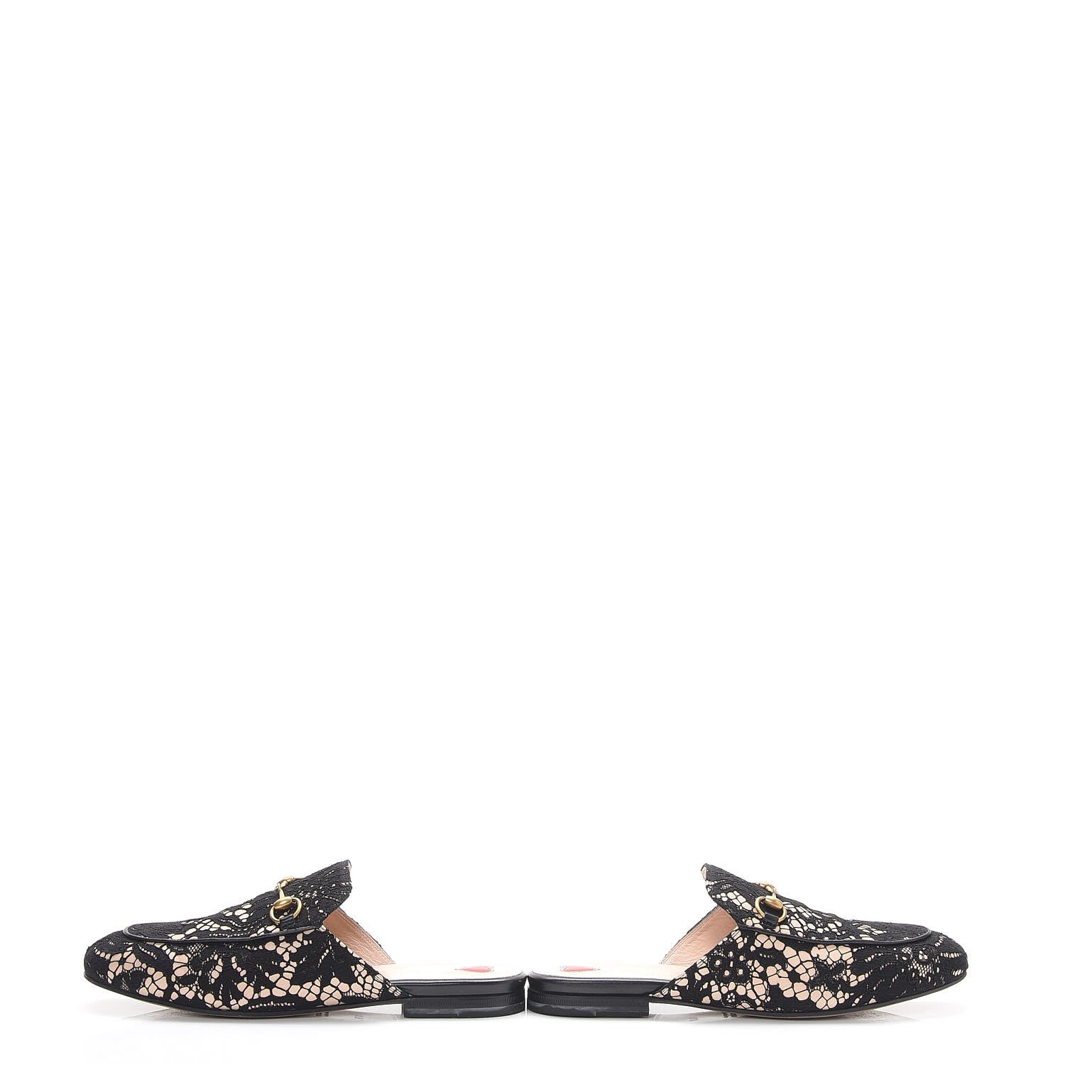 Gucci Leather Lace Horsebit Princetown Slippers 37.5 Black 5 of 12