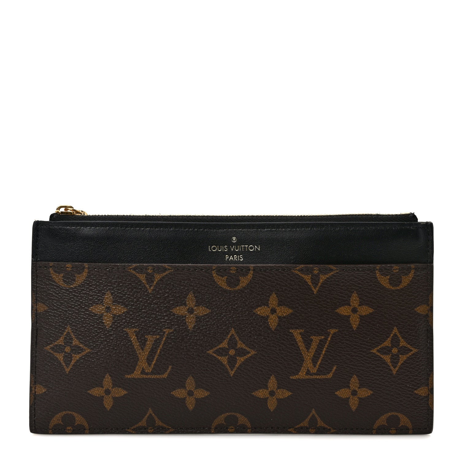 Louis Vuitton Monogram Slim Purse Black 1 of 7
