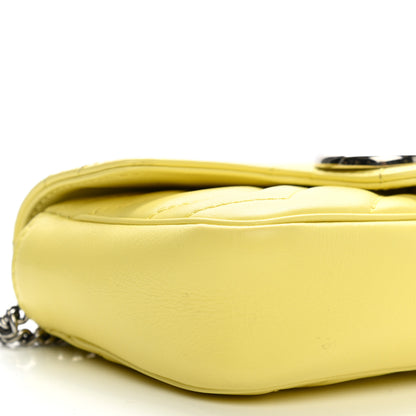 Gucci Calfskin Matelasse Super Mini GG Marmont Shoulder Bag Banana 8 of 10