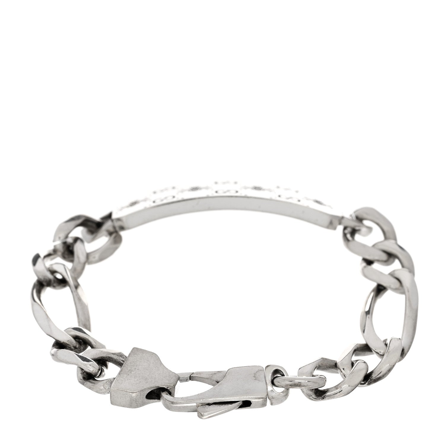 Gucci Sterling Silver GG Bee ID Chain Bracelet 2 of 3