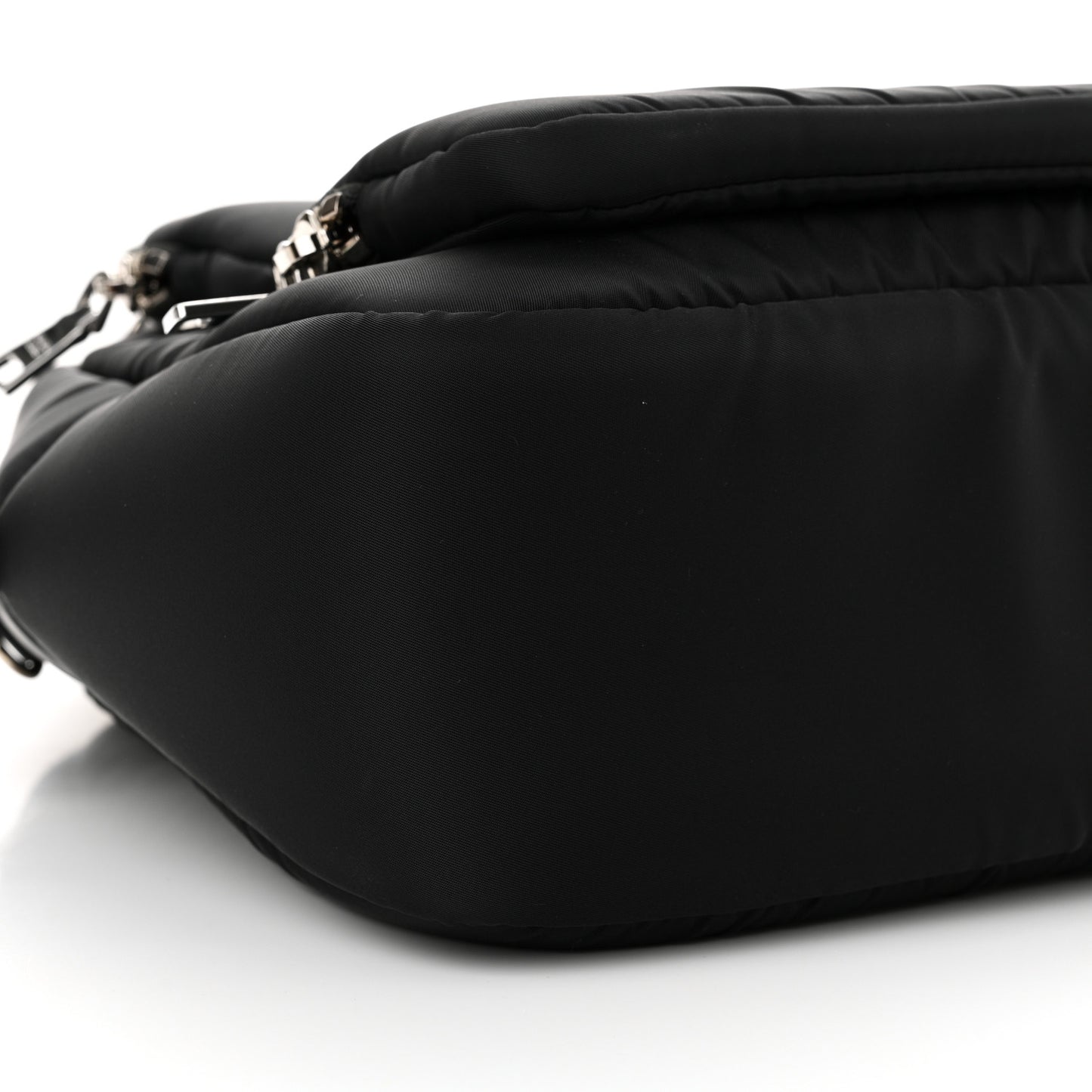 Tessuto Nylon Pocket Cargo Top Handle Bag Black Fuoco