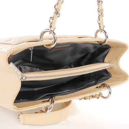 Chanel Caviar Quilted Grand Shopping Tote GST Beige Clair 5 of 7