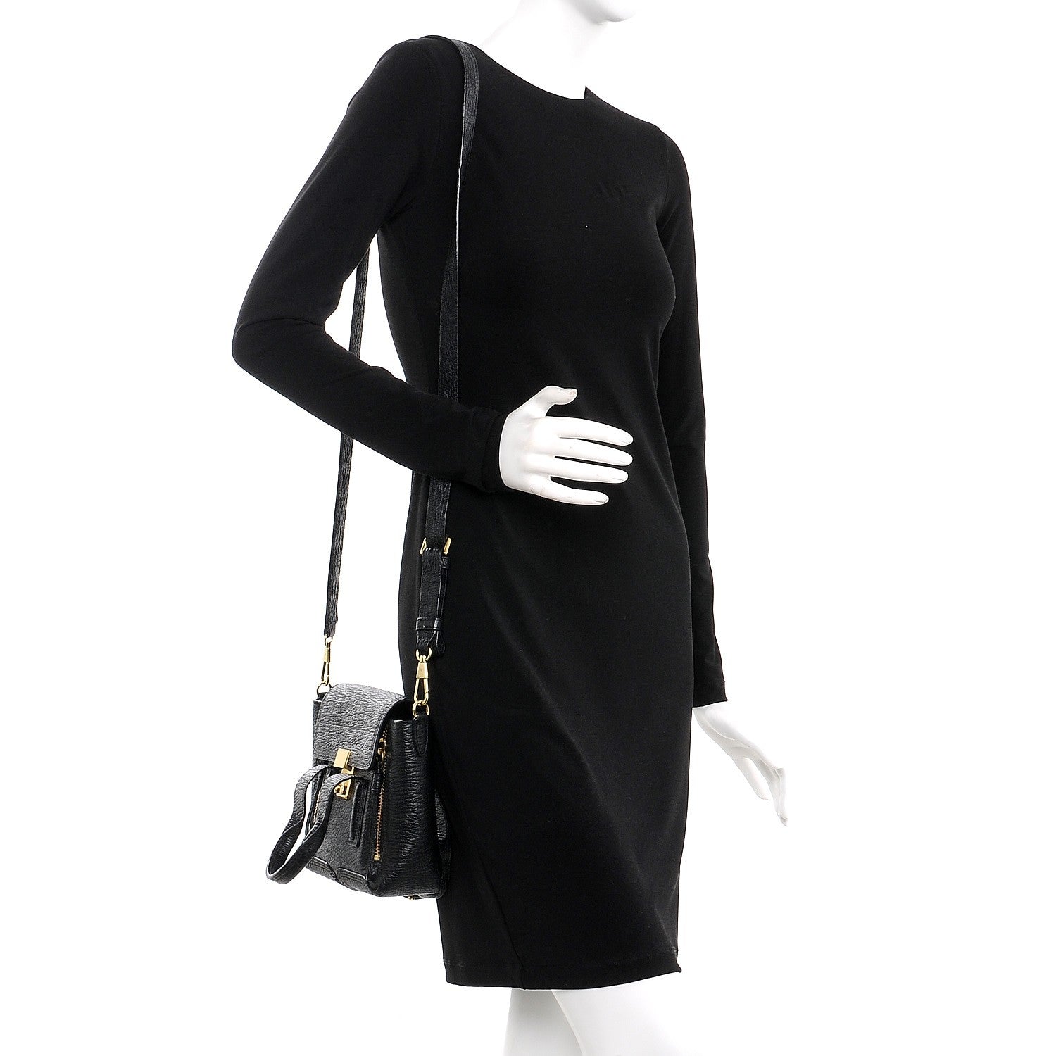 3.1 Phillip Lim 3.1 Textured Calfskin Mini Pashli Satchel Black 2 of 7