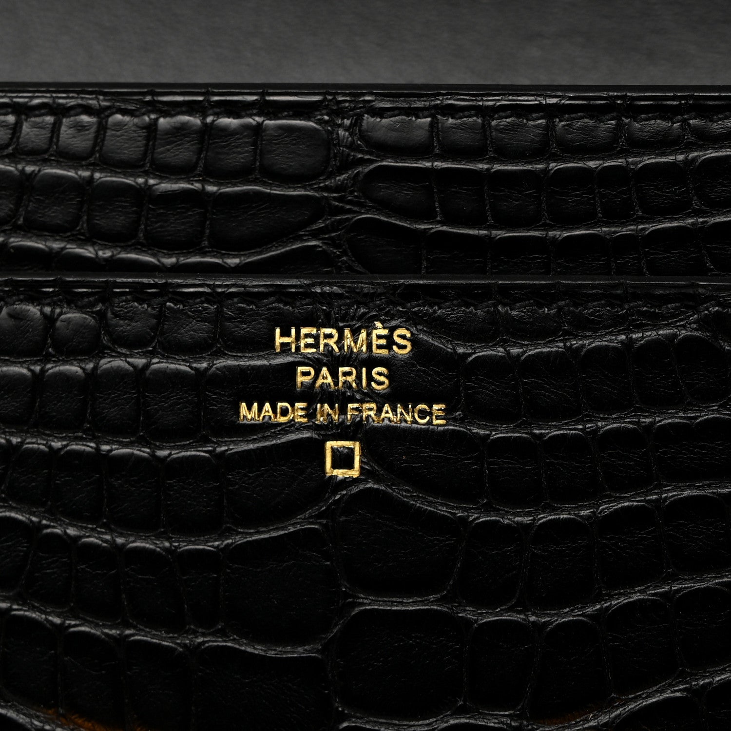 Hermes Matte Alligator Constance Long Wallet Black 6 of 6