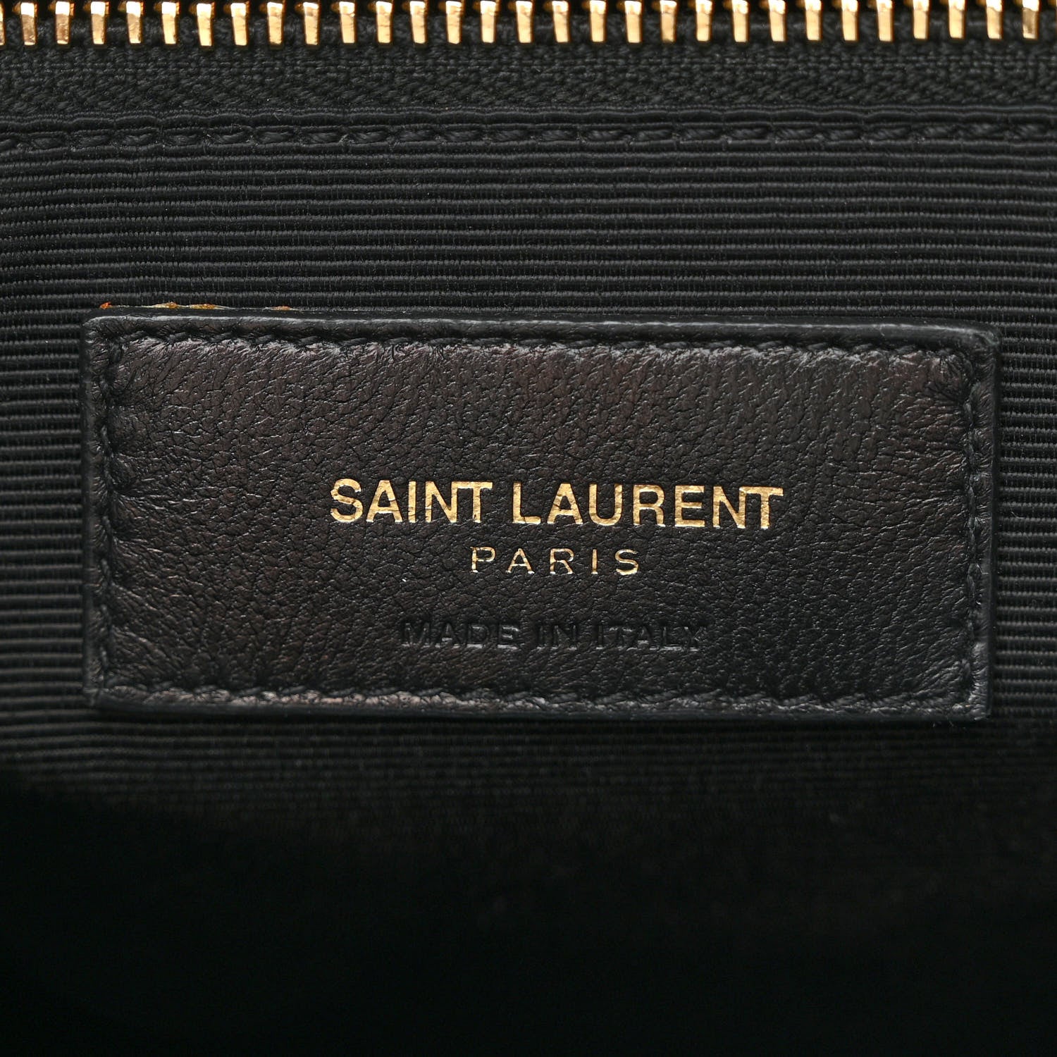 Saint Laurent Grain De Poudre Matelasse Chevron Monogram Shopping Bag Black 6 of 13