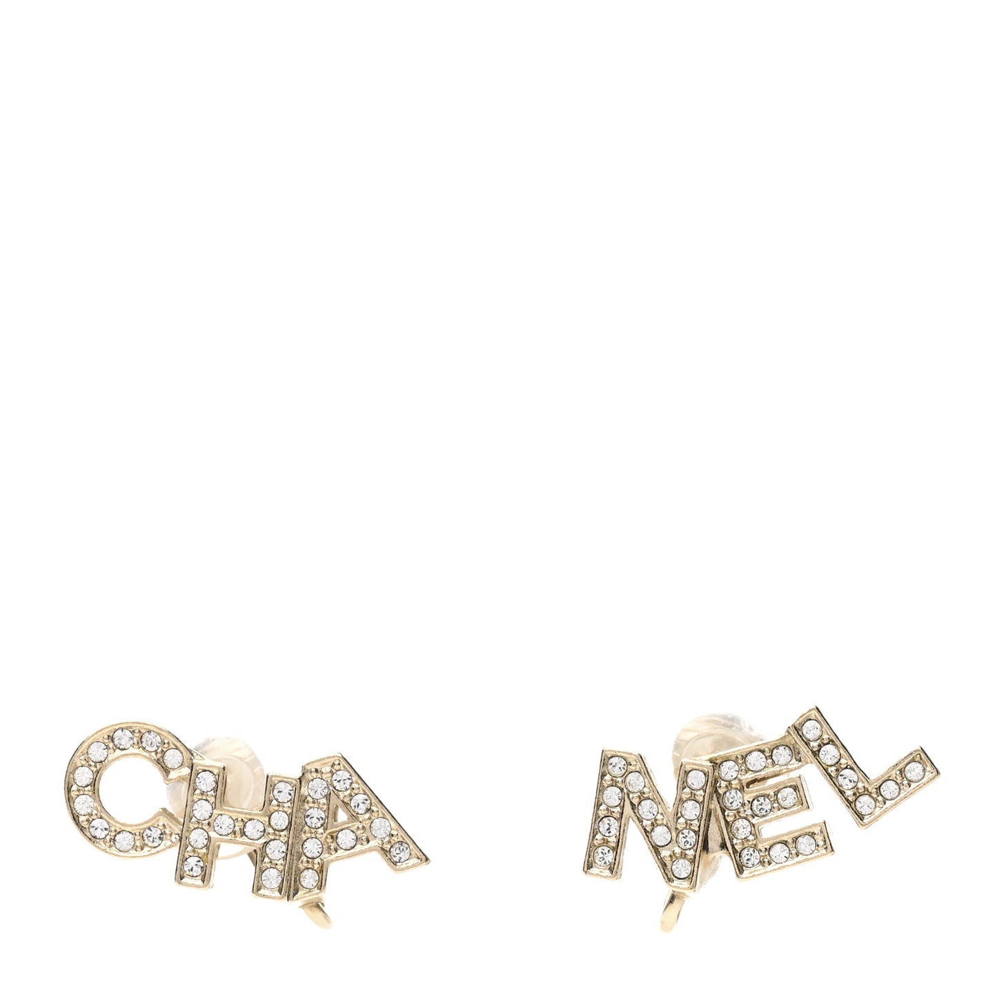 Crystal Pearl Signature Stud Clip On Earrings Gold