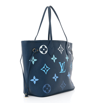 Louis Vuitton Empreinte Monogram Giant Neverfull MM Degrade Bleu 4 of 11