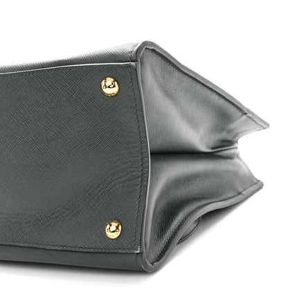 Prada Saffiano Soft Triple Pocket Tote Smeraldo 9 of 9