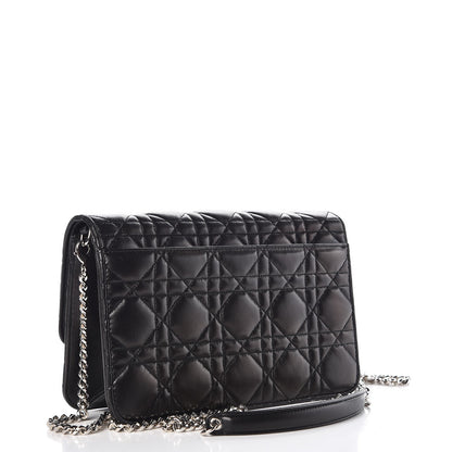Christian Dior Lambskin Cannage Miss Dior Promenade Pouch Black 3 of 8