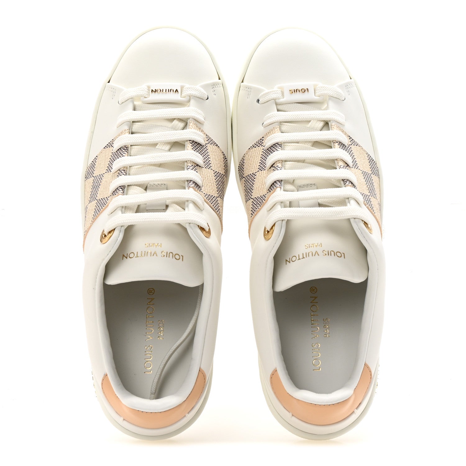 Louis Vuitton Damier Azur Front Row Sneaker 36 White 2 of 9