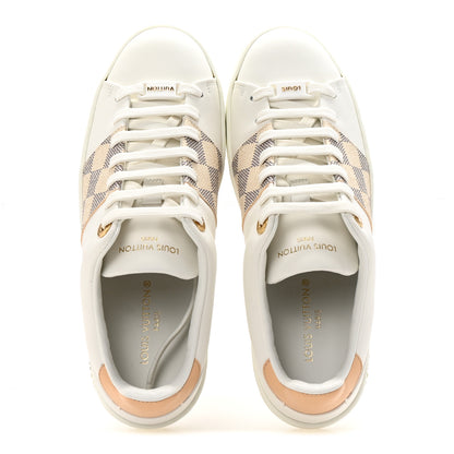 Louis Vuitton Damier Azur Front Row Sneaker 36 White 2 of 9