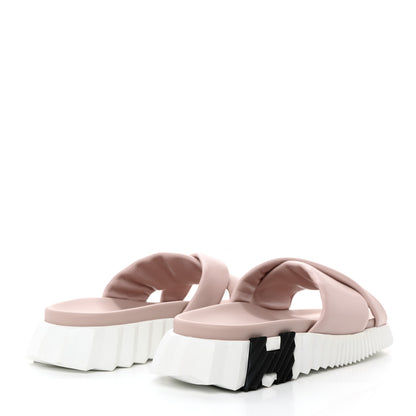Hermes Nappa Womens Infra Sandals 40 Rose Porcelaine 4 of 9