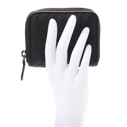 Bottega Veneta Nappa Intrecciato Zip Around Coin Purse Ebano 2 of 9