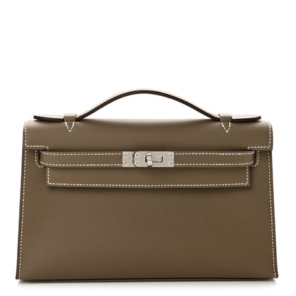 Hermes Swift Kelly Pochette Clutch Etoupe 1 of 11