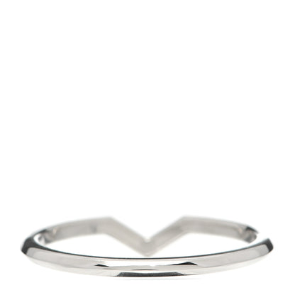 Tiffany Platinum V Band Ring 56 7.5 3 of 4