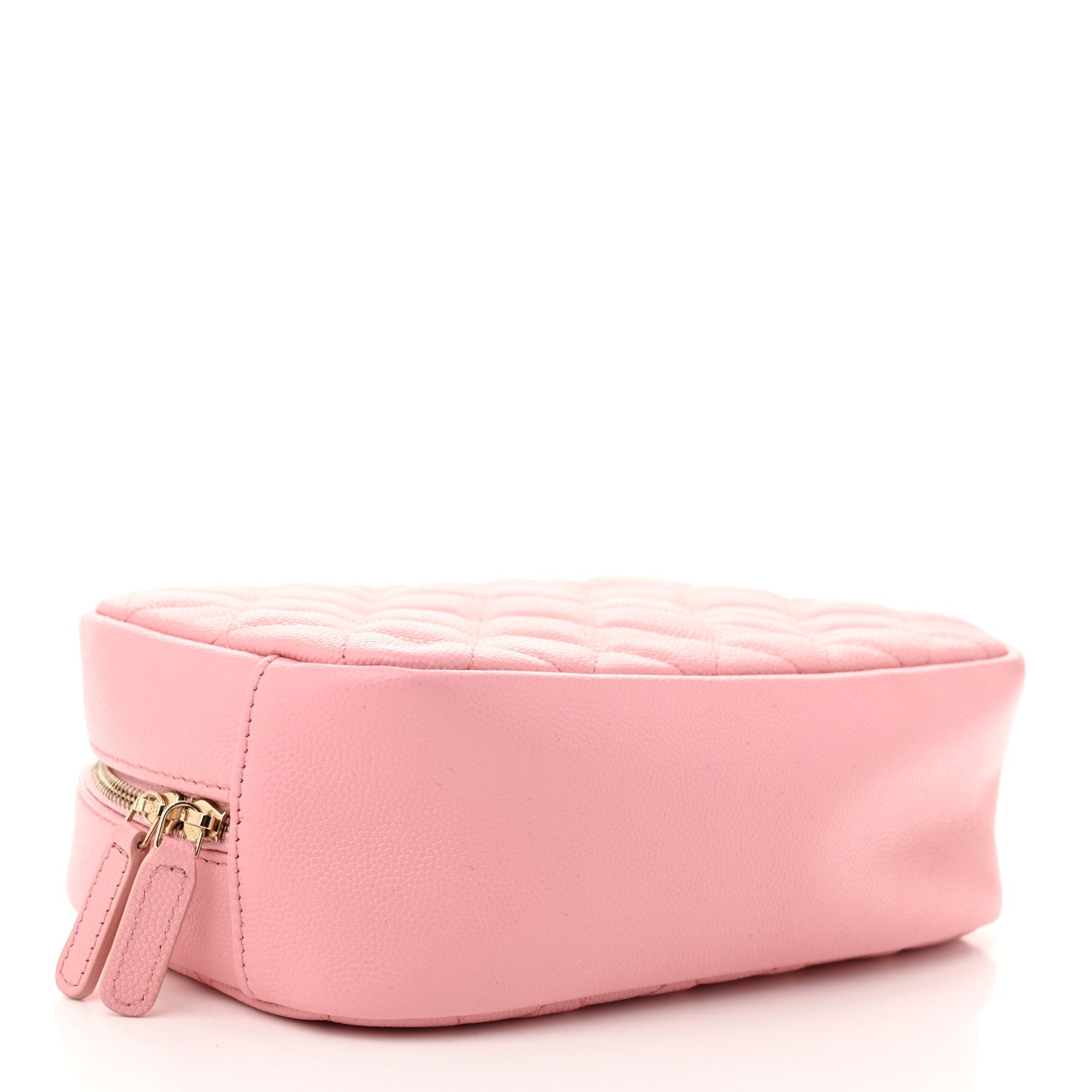 Chanel Caviar Quilted Medium Curvy Pouch Cosmetic Case Light Pink 4 of 10