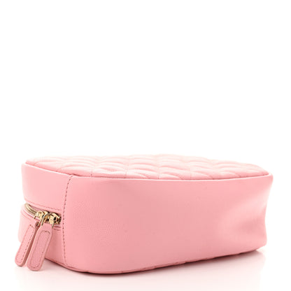 Chanel Caviar Quilted Medium Curvy Pouch Cosmetic Case Light Pink 4 of 10