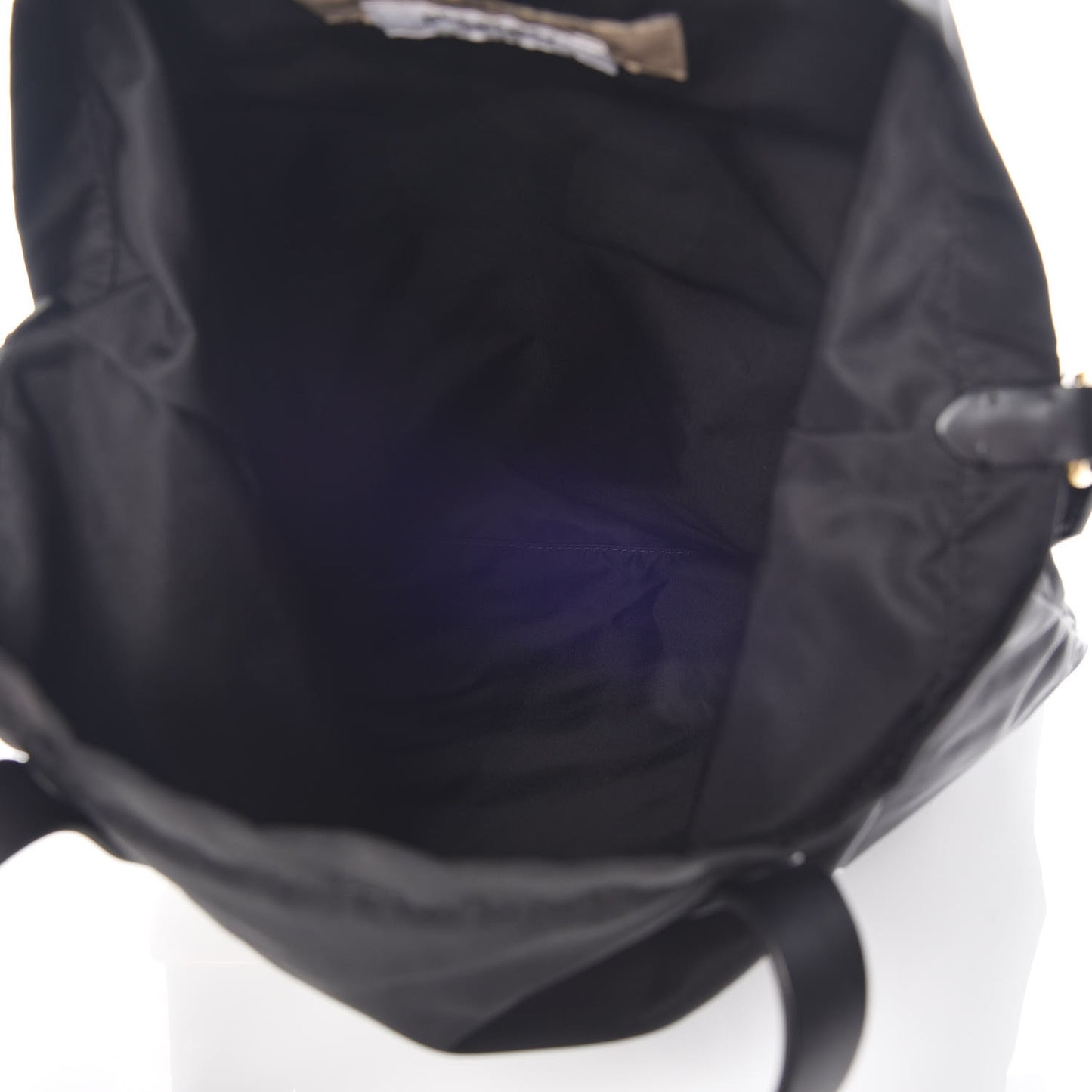 Nylon London England Print Logo Flat Tote Black