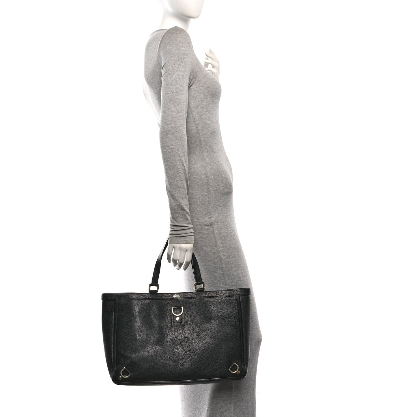Calfskin Large Abbey Tote Black