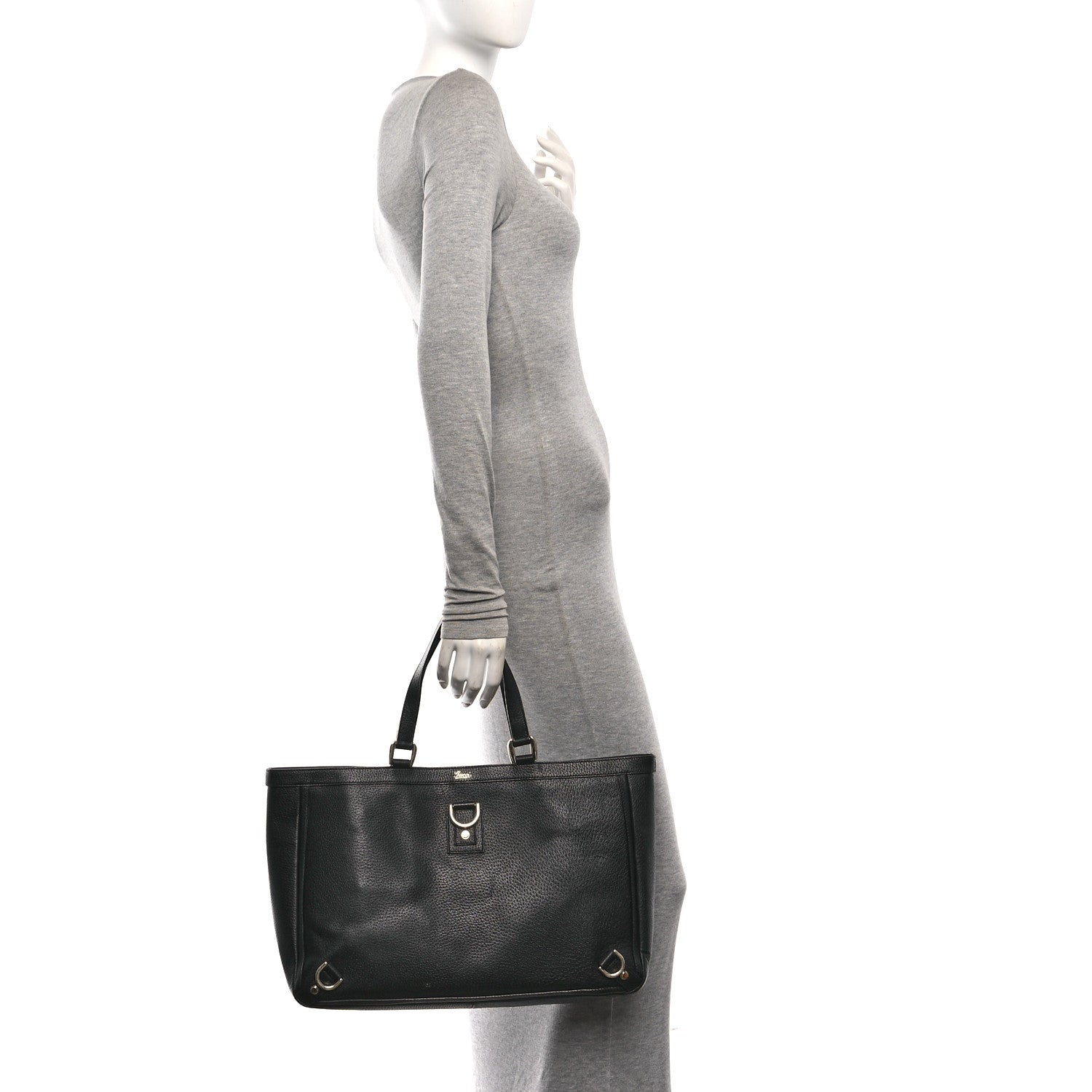 Gucci Calfskin Large Abbey Tote Black 2 of 10