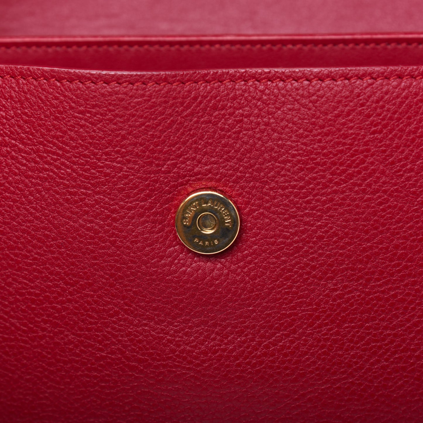 Grained Calfskin Small Moujik Top Handle Bag Red