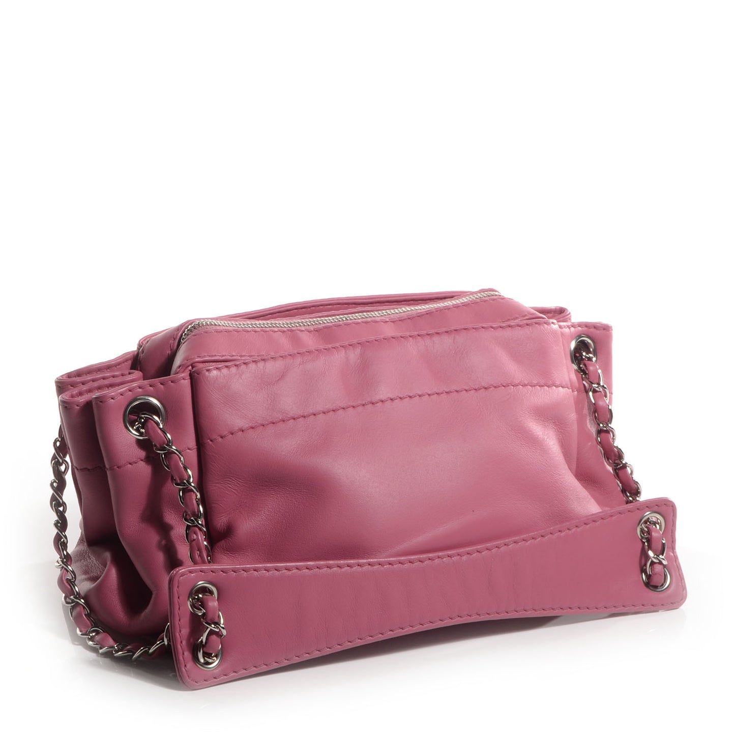 Lambskin Lax Accordion Hobo Pink