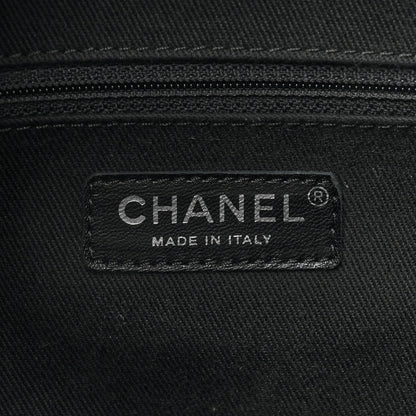 Chanel Calfskin Large Coco Eyelets Shopping Tote Black 6 of 10