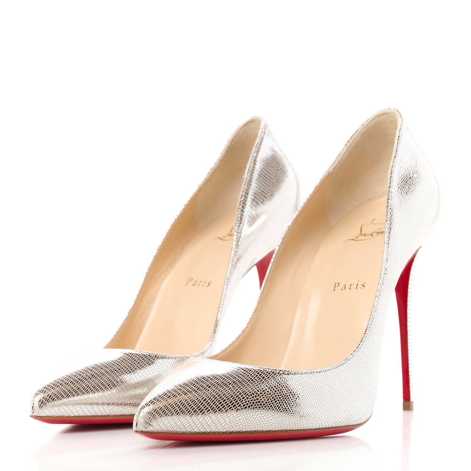 Christian Louboutin Metallic Pigalle Follies 100 Pumps 41.5 Silver 3 of 7