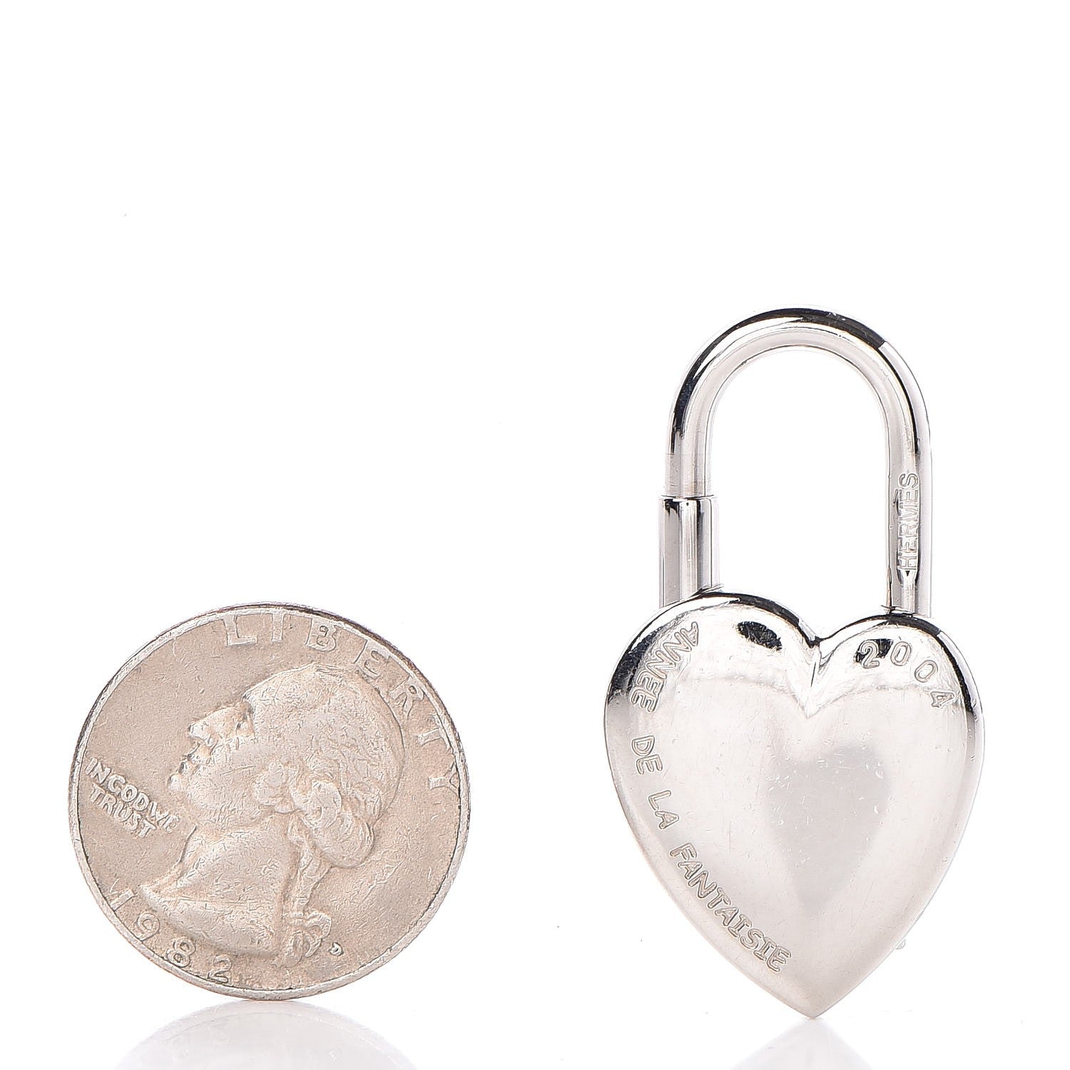 Hermes Palladium Annee De La Fantaisie Heart Cadena Lock 2 of 3