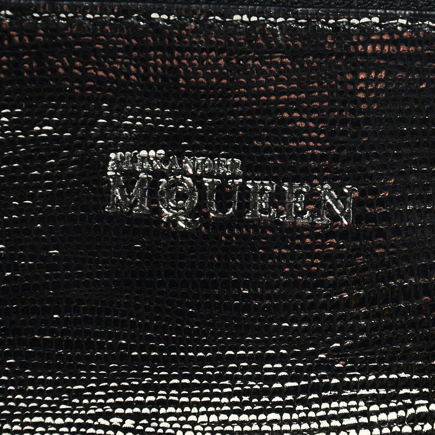 Alexander McQueen Leather Double Compartment Pouch Gold Silver 9 of 11