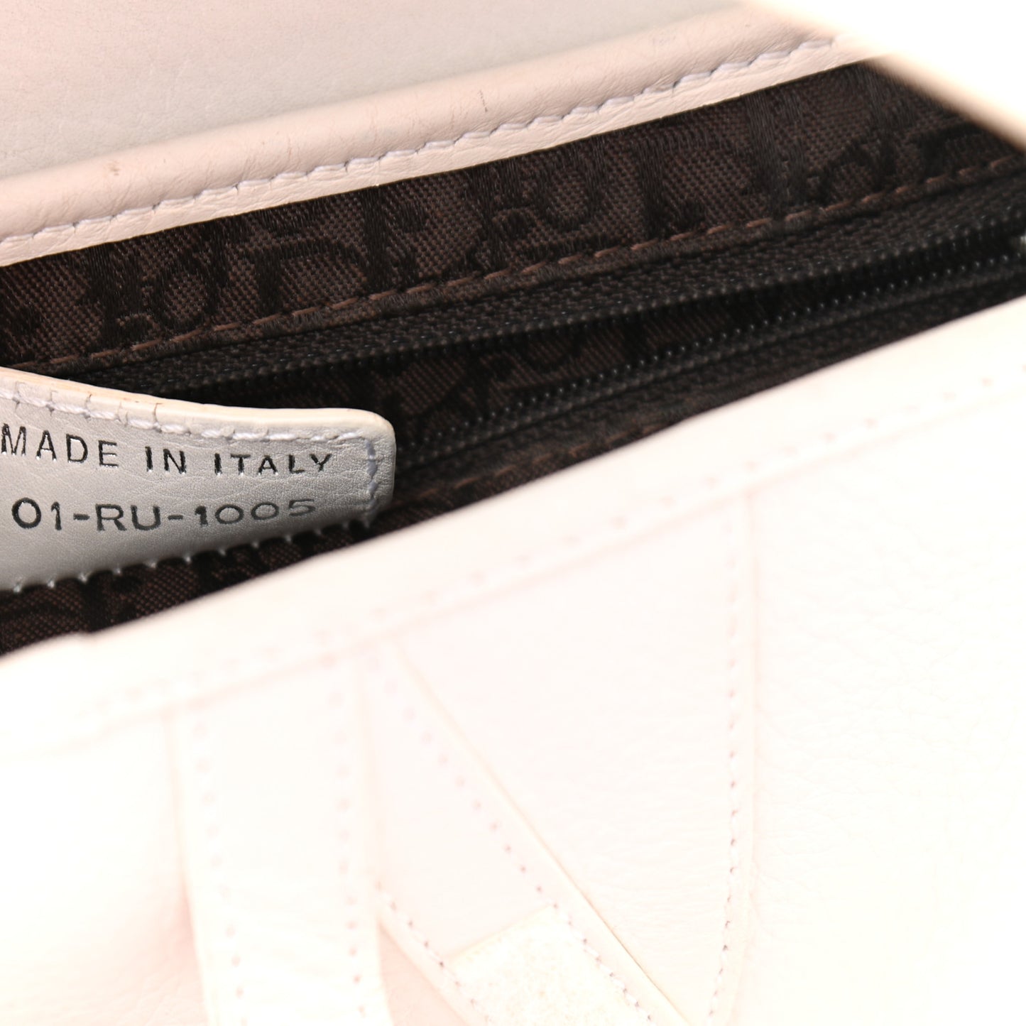 Calfskin Embroidered Romantic Flowers Saddle Bag White