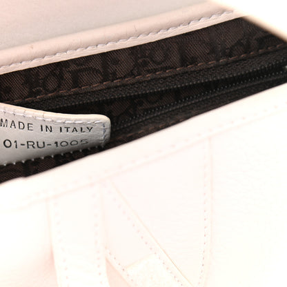 Christian Dior Calfskin Embroidered Romantic Flowers Saddle Bag White 6 of 16