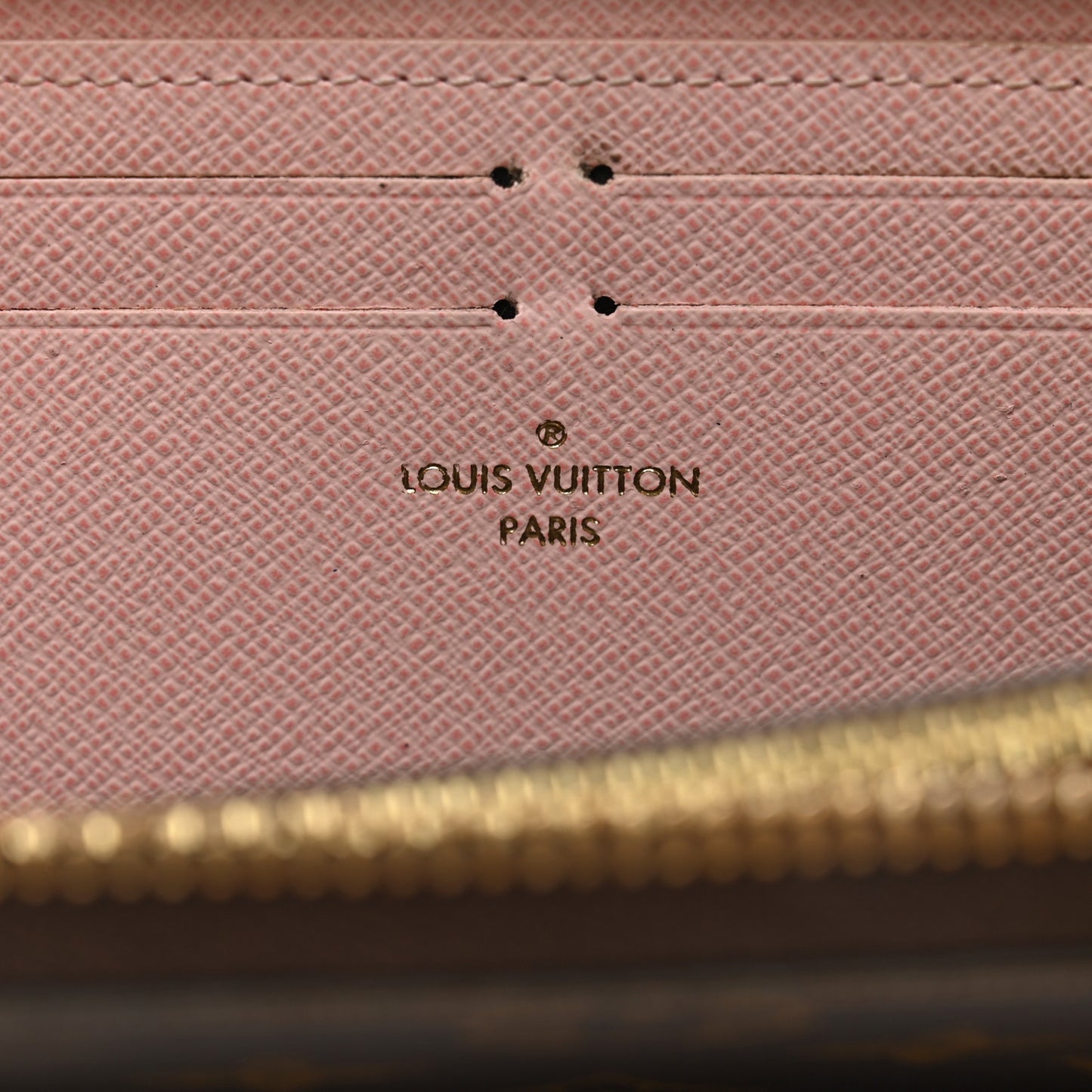 Monogram Clemence Wallet Rose Ballerine